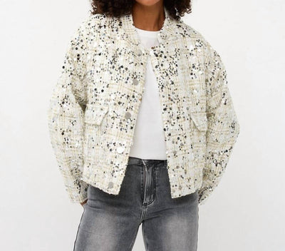 Esqualo - Sonja Sequin Bomber Jacket