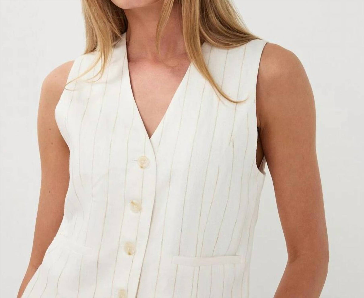 Esqualo - Striped Linen Vest