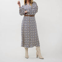 Esqualo - Utopia Graphic long dress