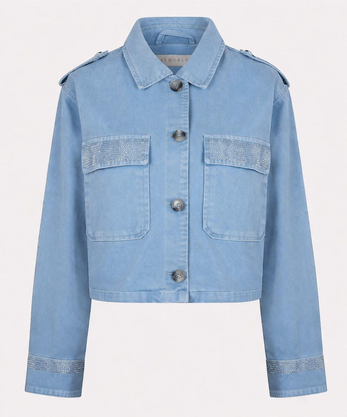 Esqualo - wide stud jean jacket