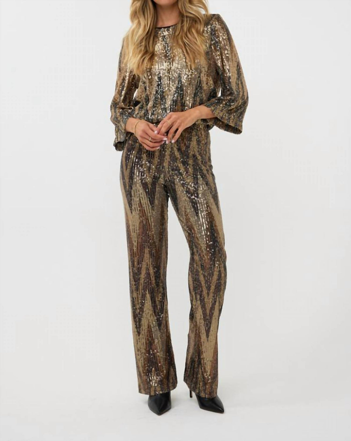 Esqualo - Zigzag Sequin Pants