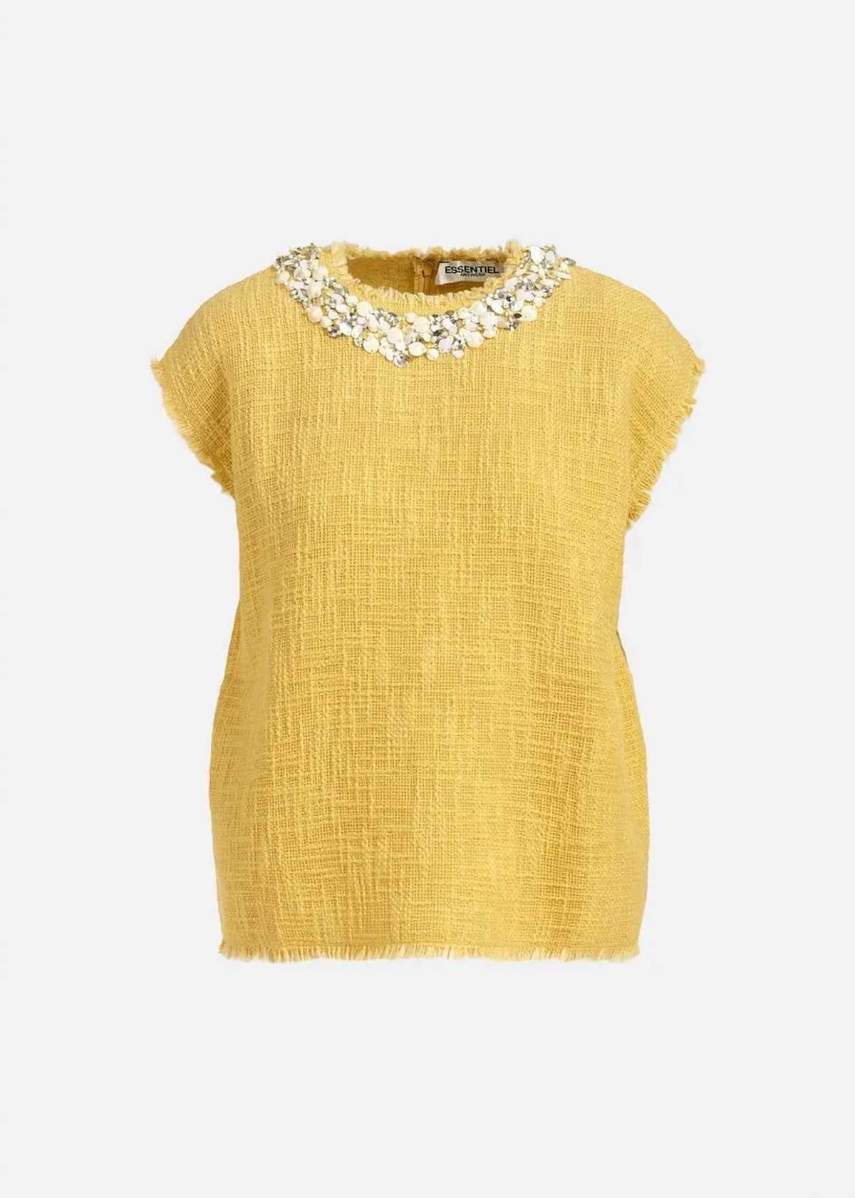 Essentials - Sleeveless Top With Sequin And Beads