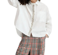 Essentiel Antwerp - Cotton Shirt With Embellished Button Placket - button - down - shirts - clothing - cotton