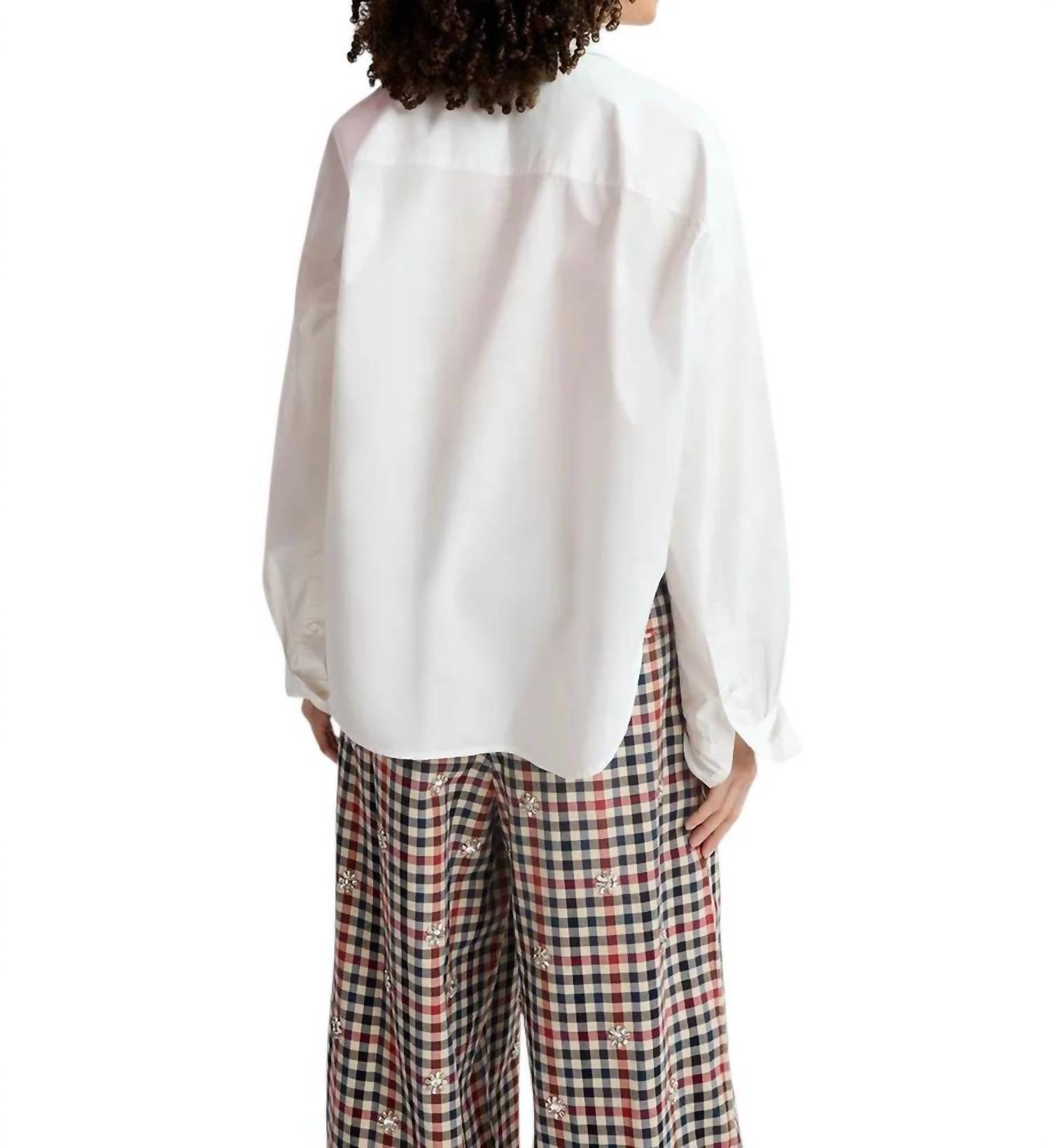 Essentiel Antwerp - Cotton Shirt With Embellished Button Placket - button - down - shirts - clothing - cotton