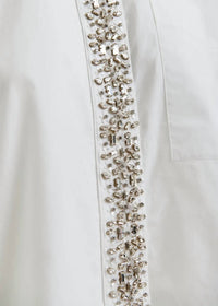 Essentiel Antwerp - Cotton Shirt With Embellished Button Placket - button - down - shirts - clothing - cotton