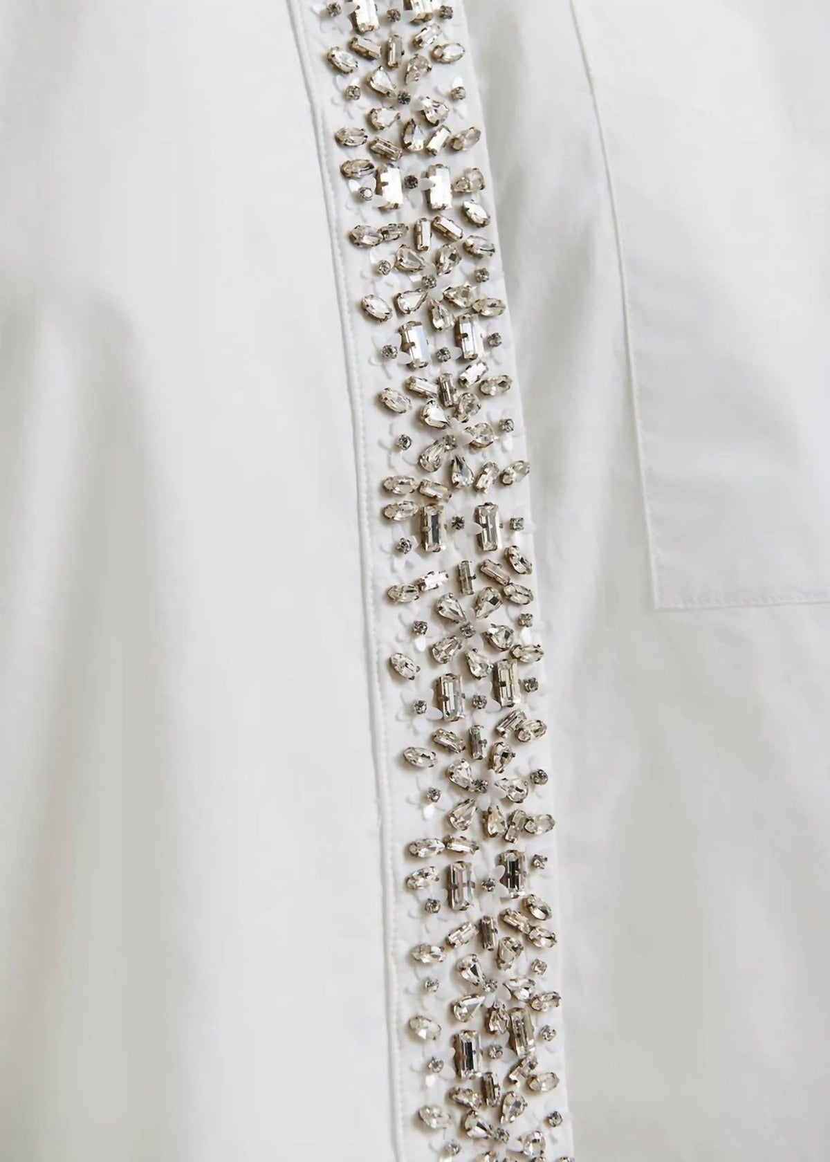 Essentiel Antwerp - Cotton Shirt With Embellished Button Placket