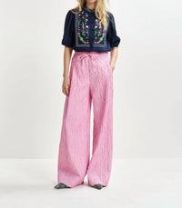 Essentiel Antwerp - Horange Embelished Shirt Mandarin Collar - blue - button - down - shirts - clothing