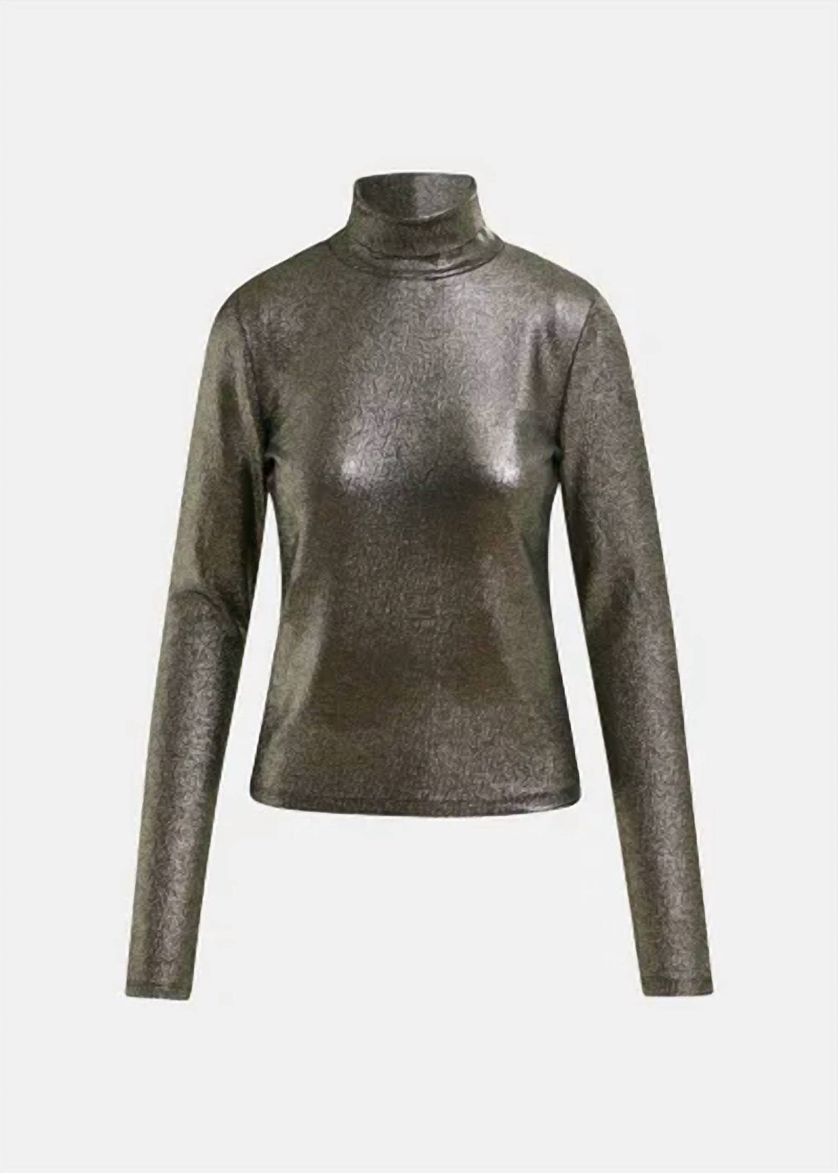 Essentiel Antwerp - Ilevate Metallic Turtleneck Top
