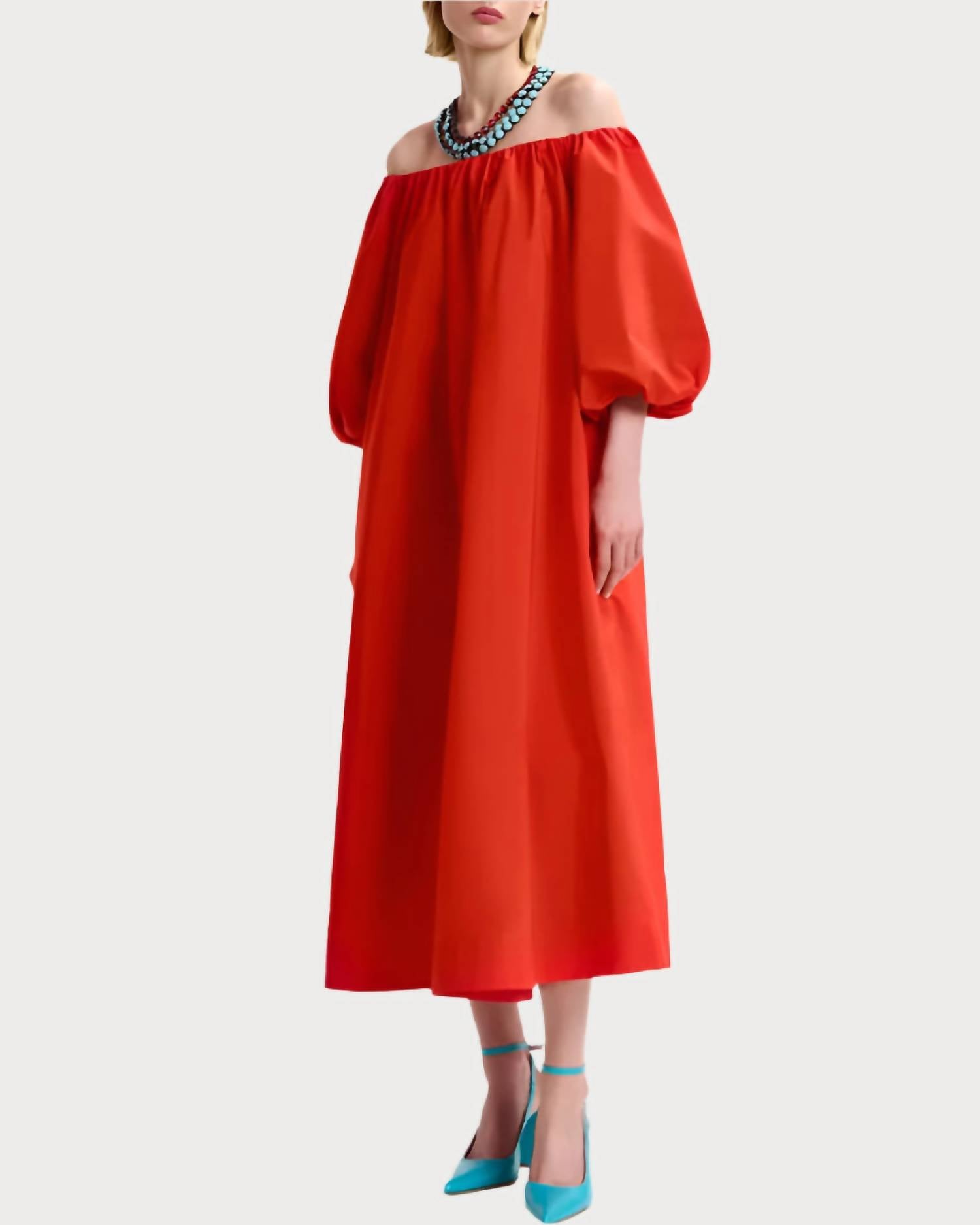 Essentiel Antwerp - Off Shoulder Midi Dress - clothing - dresses - midi