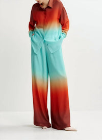 Essentiel Antwerp - Tie Dye Straight Shirt Blouse - blouses - clothing - orange