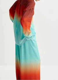 Essentiel Antwerp - Tie Dye Straight Shirt Blouse - blouses - clothing - orange