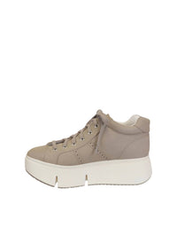 Essex Classics - Women's Greige Platform High Top Sneakers - beige - shoes - sneakers