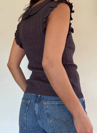 Et Clet - Tie Front Ruffle Top