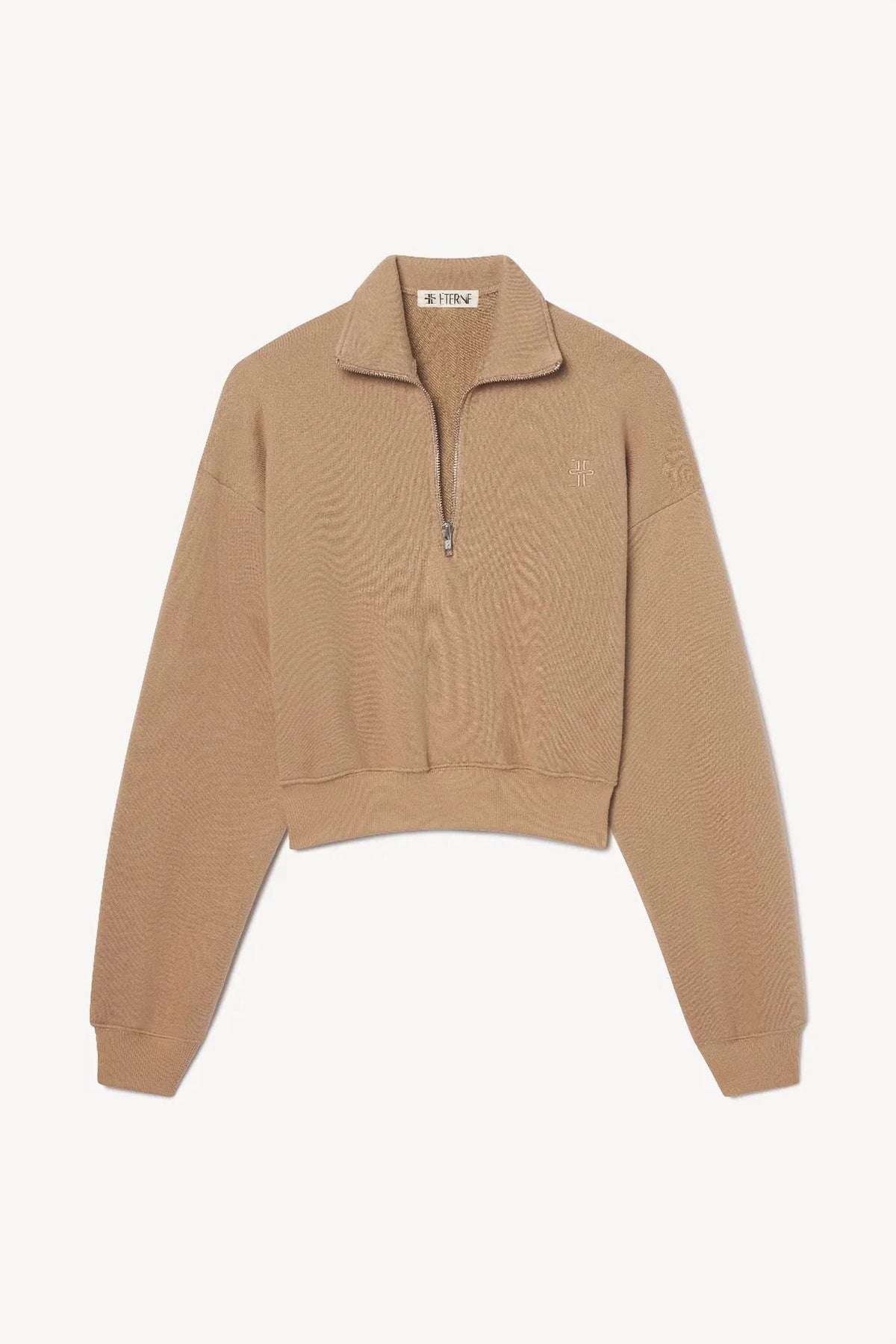 Eterne - Cropped Half-zip Sweatshirt