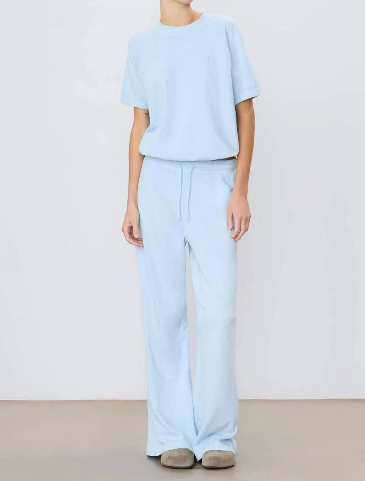 Eterne - Drawstring Wide Leg Sweatpant