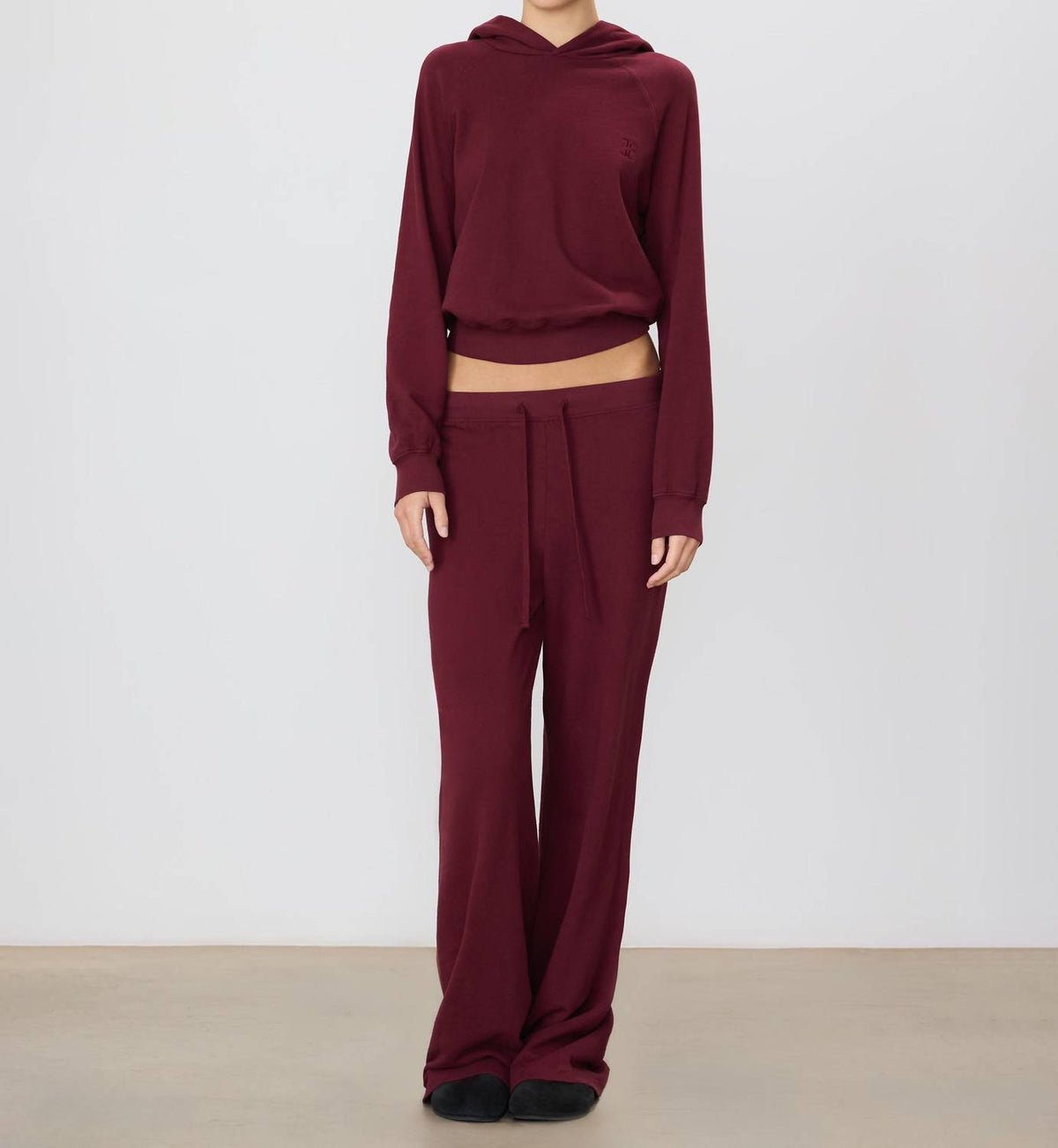 Eterne - Drawstring Wide Leg Sweatpants