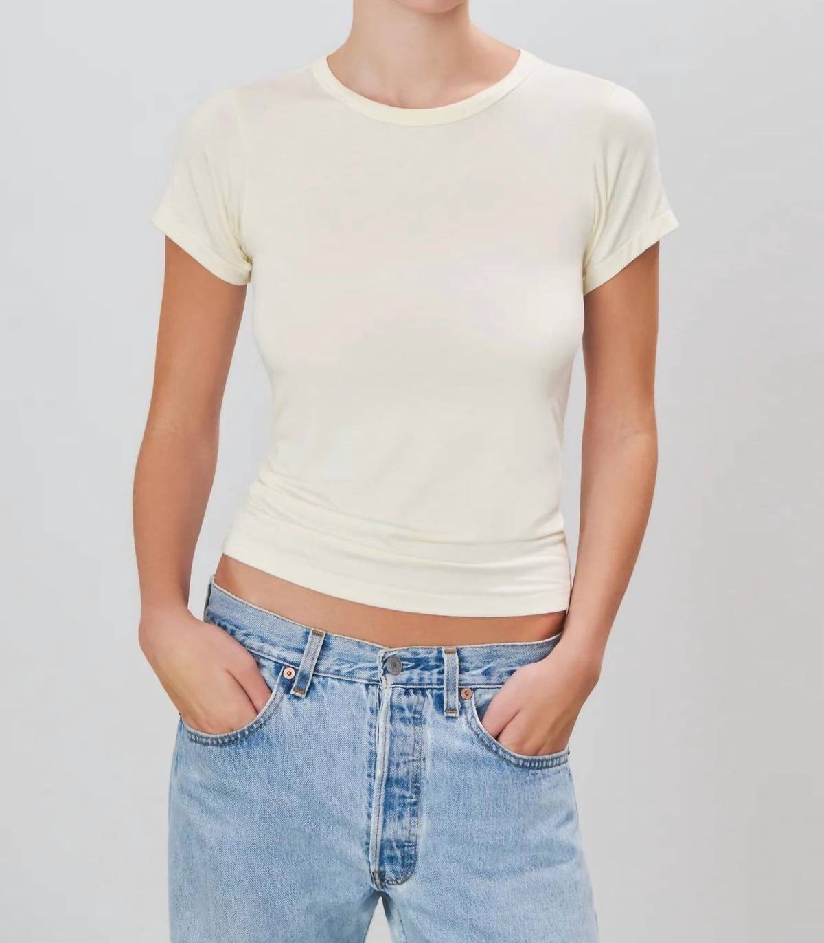 Eterne - Fitted Crewneck Short Sleeve T-shirt