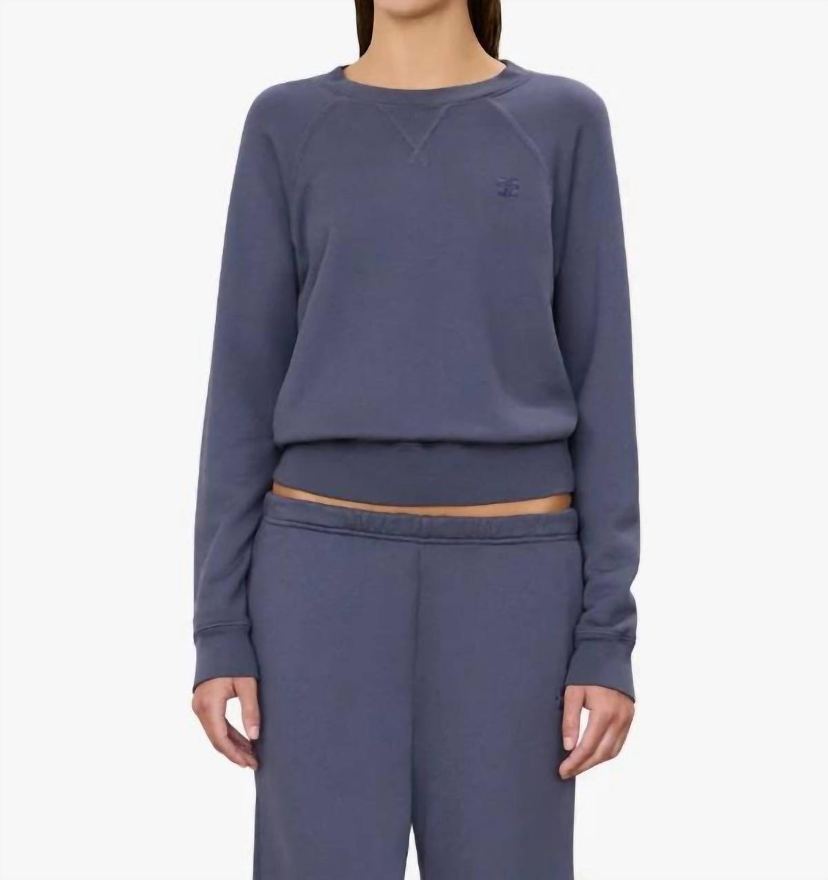 Eterne - Shrunken V-stitch Raglan Sweatshirt