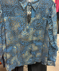 Ethyl - Retro Sheer Elegance Blouse