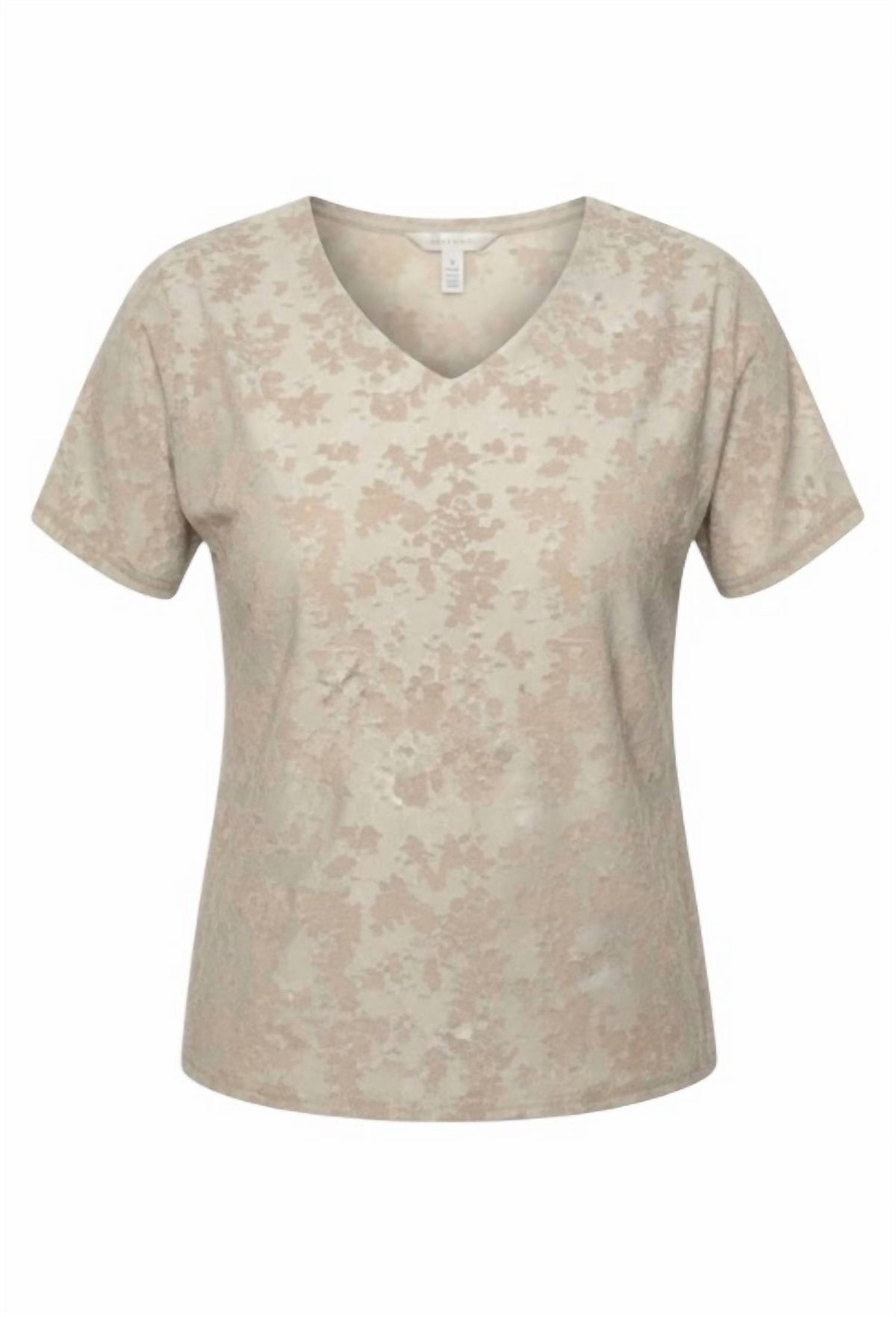 Ethyl - Textured V-neck Tee