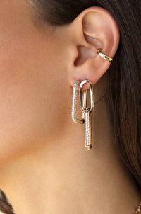Ettika - Women's Crystal Link Earrings
