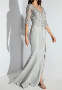 Eureka - Embroidered Sleeve Gown