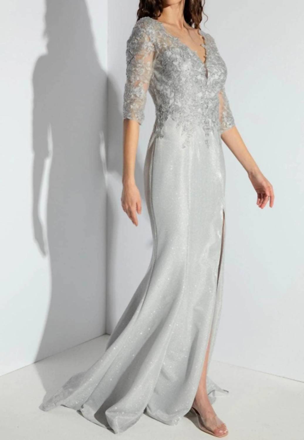 Eureka - Embroidered Sleeve Gown