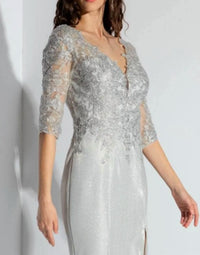 Eureka - Embroidered Sleeve Gown