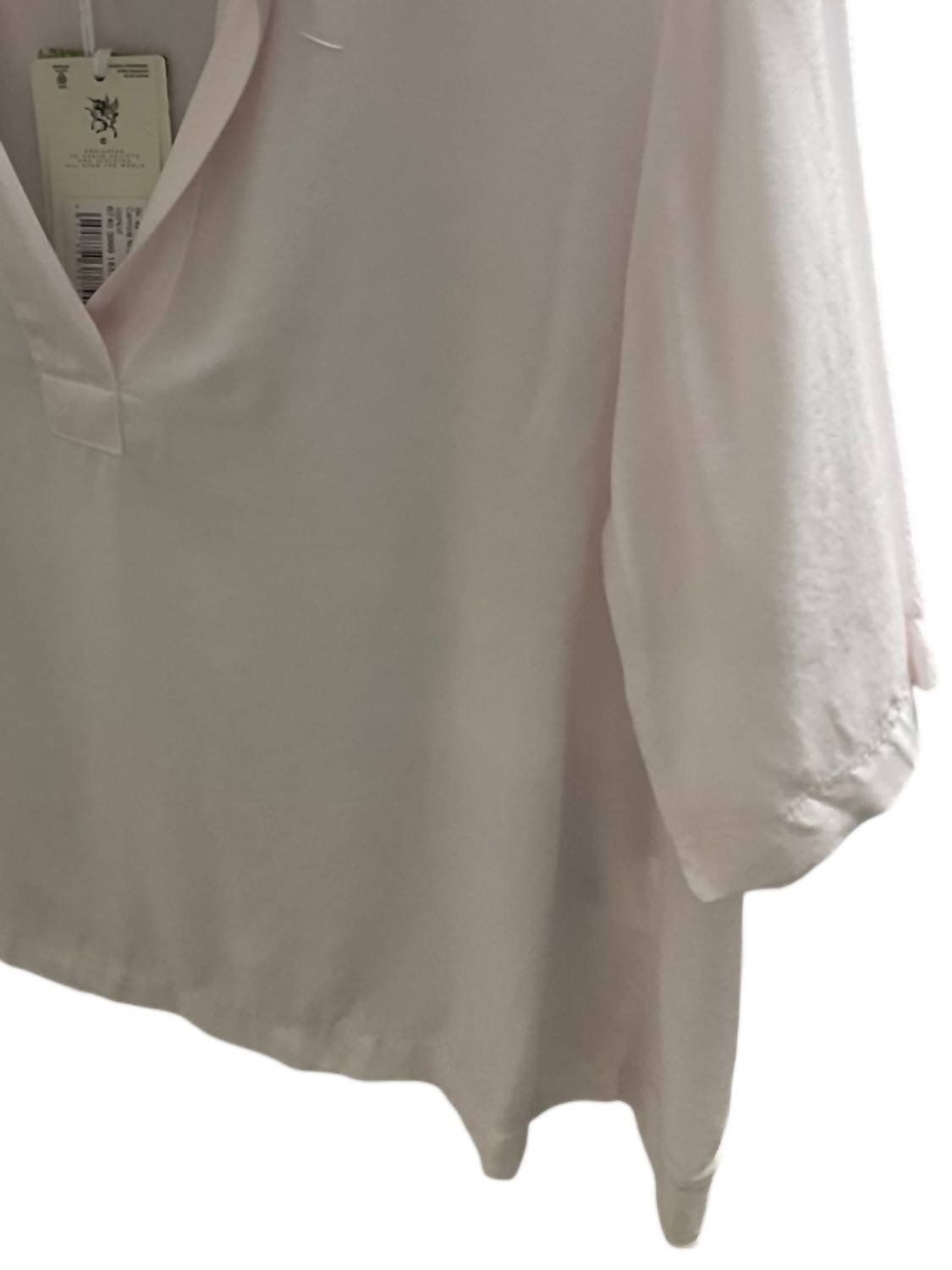 European Culture - Women's Collared V Neck Blouse - blouses - clothing - pink