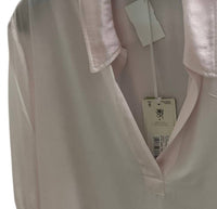 European Culture - Women's Collared V Neck Blouse - blouses - clothing - pink