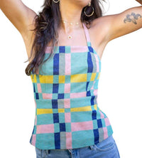 Eva Franco - Mod Plaid Halter Top