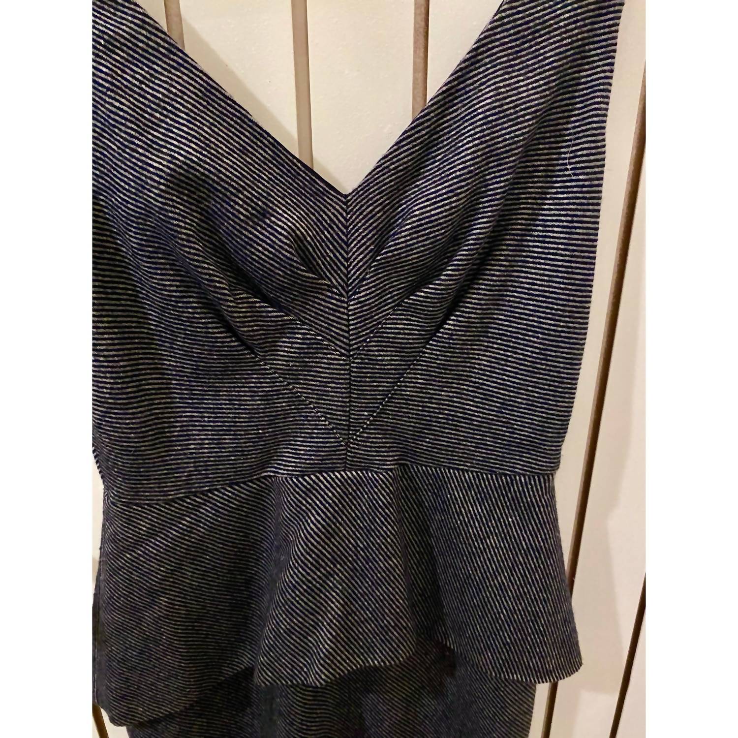 Eva Franco - Women's Pinstripe Dress - clothing - dresses - grey