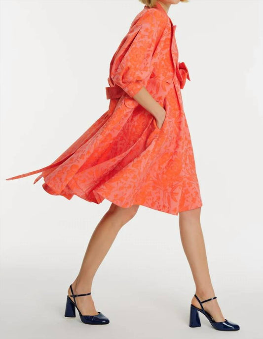 Exquise - Balloon Sleeve Floral Double Breasted Closure Dress - clothing - dresses - floral