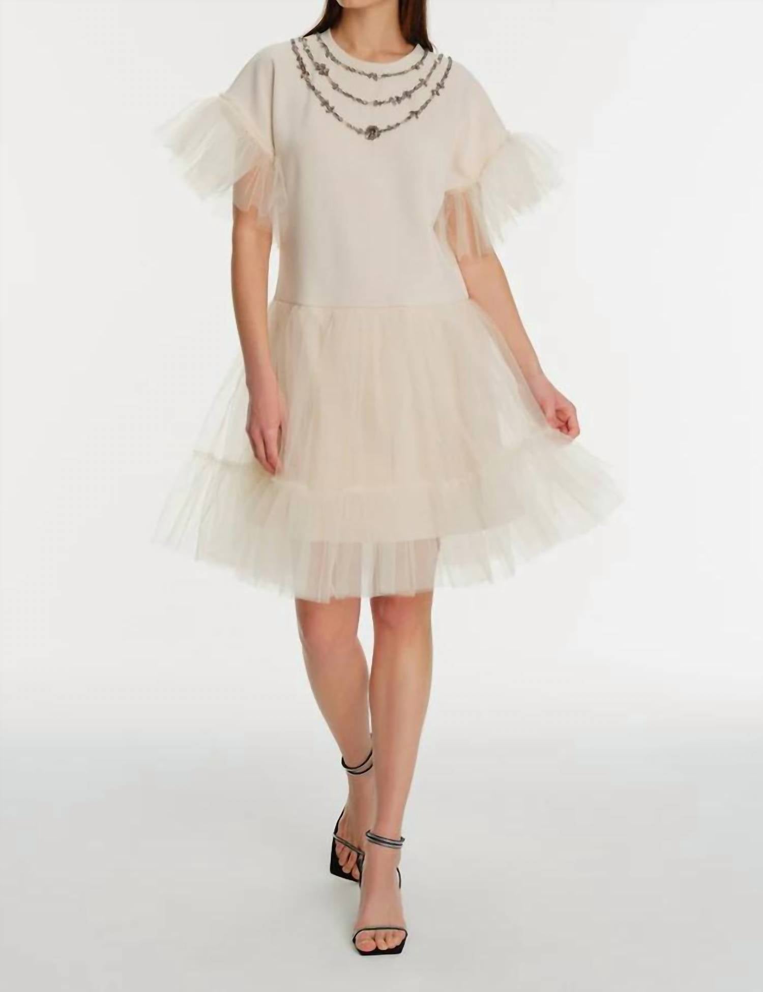 Exquise - Beaded Tulle Knitted Dress - clothing - collection:Graddresses(Auto) - dresses