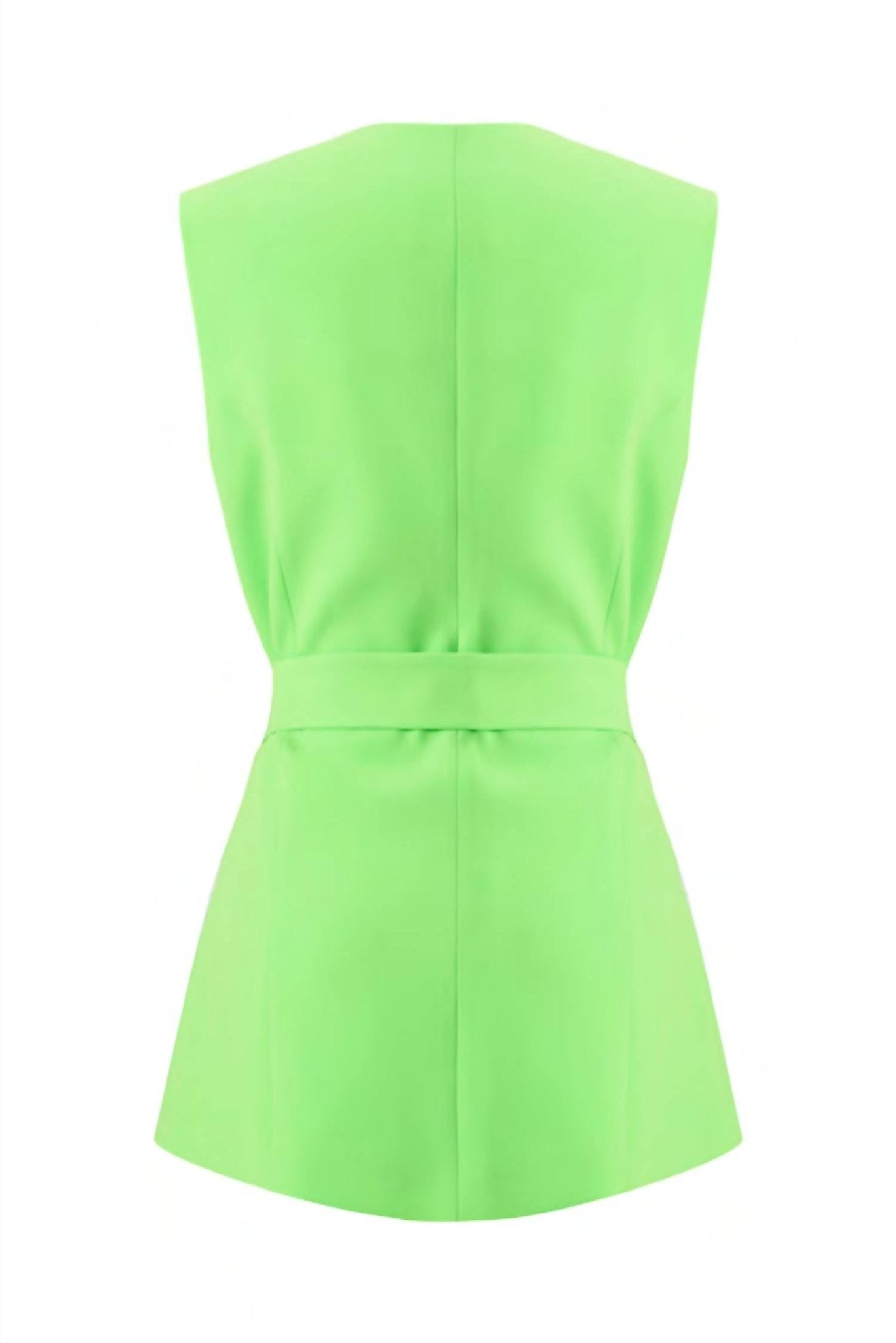 Exquise - Belted Vest - clothing - green - jackets