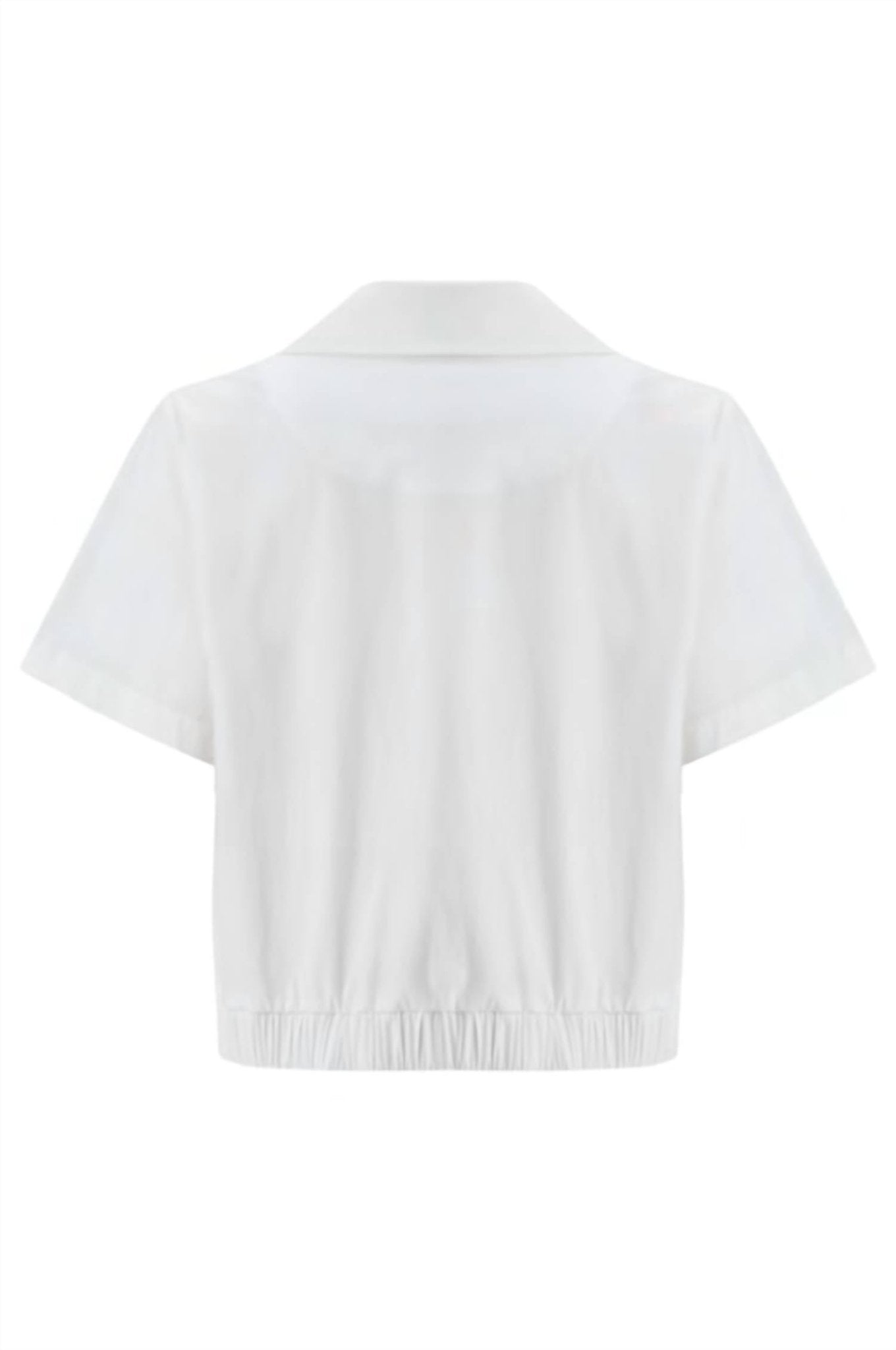 Exquise - Button Down Shirt With Floral Embellishment - button - down - shirts - clothing - cotton - blend