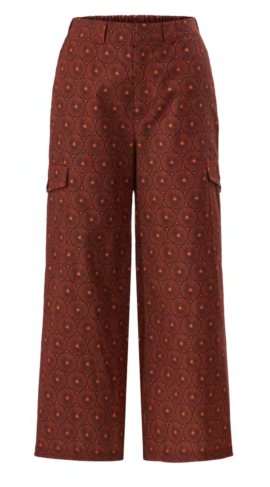 Exquise - Cotton Trousers With Stitched Detailed Cargo Pockets - brown - clothing - cotton