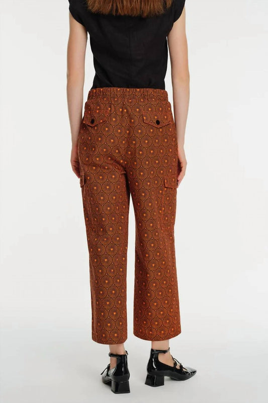 Exquise - Cotton Trousers With Stitched Detailed Cargo Pockets - brown - clothing - cotton