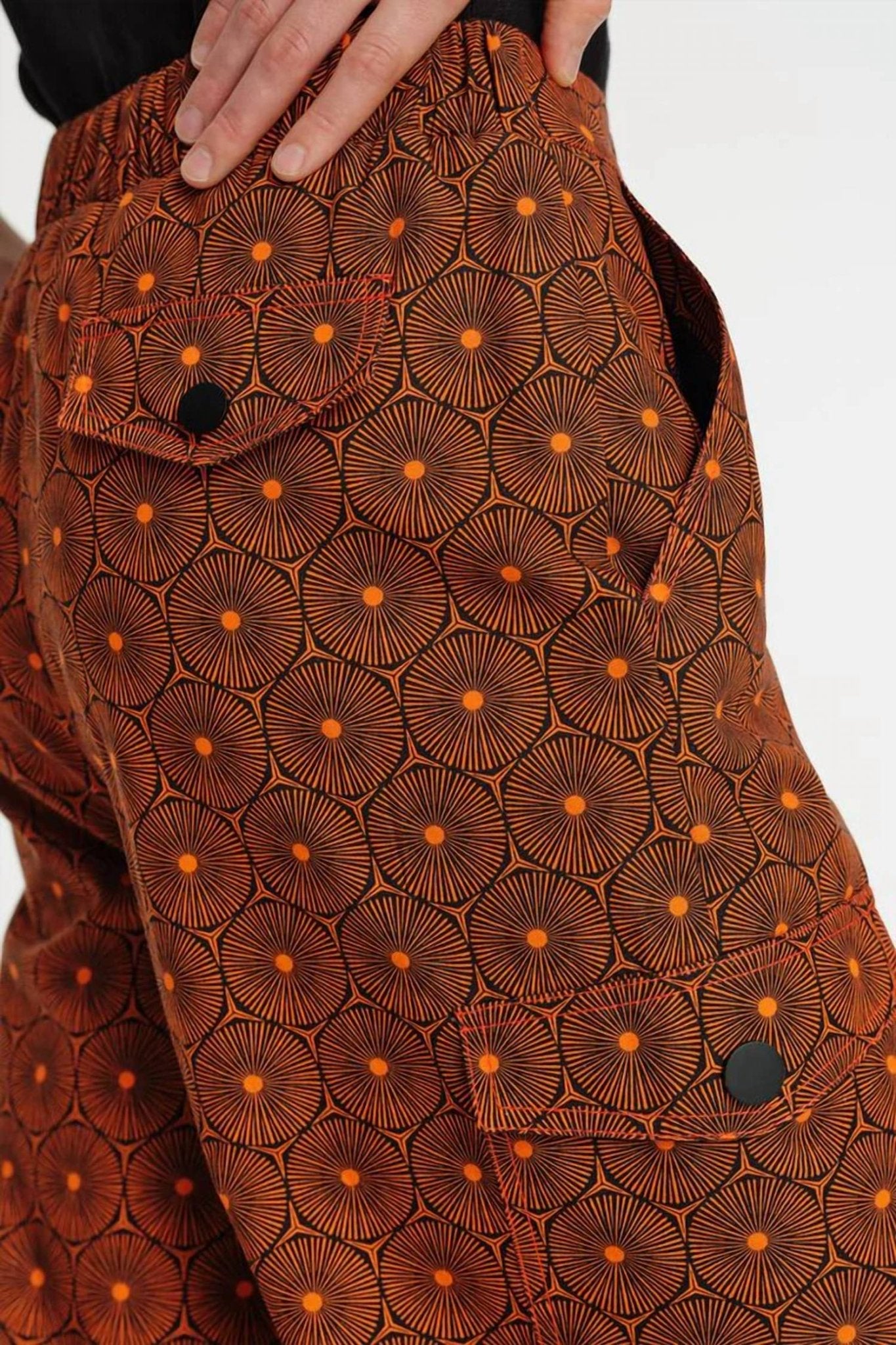 Exquise - Cotton Trousers With Stitched Detailed Cargo Pockets - brown - clothing - cotton