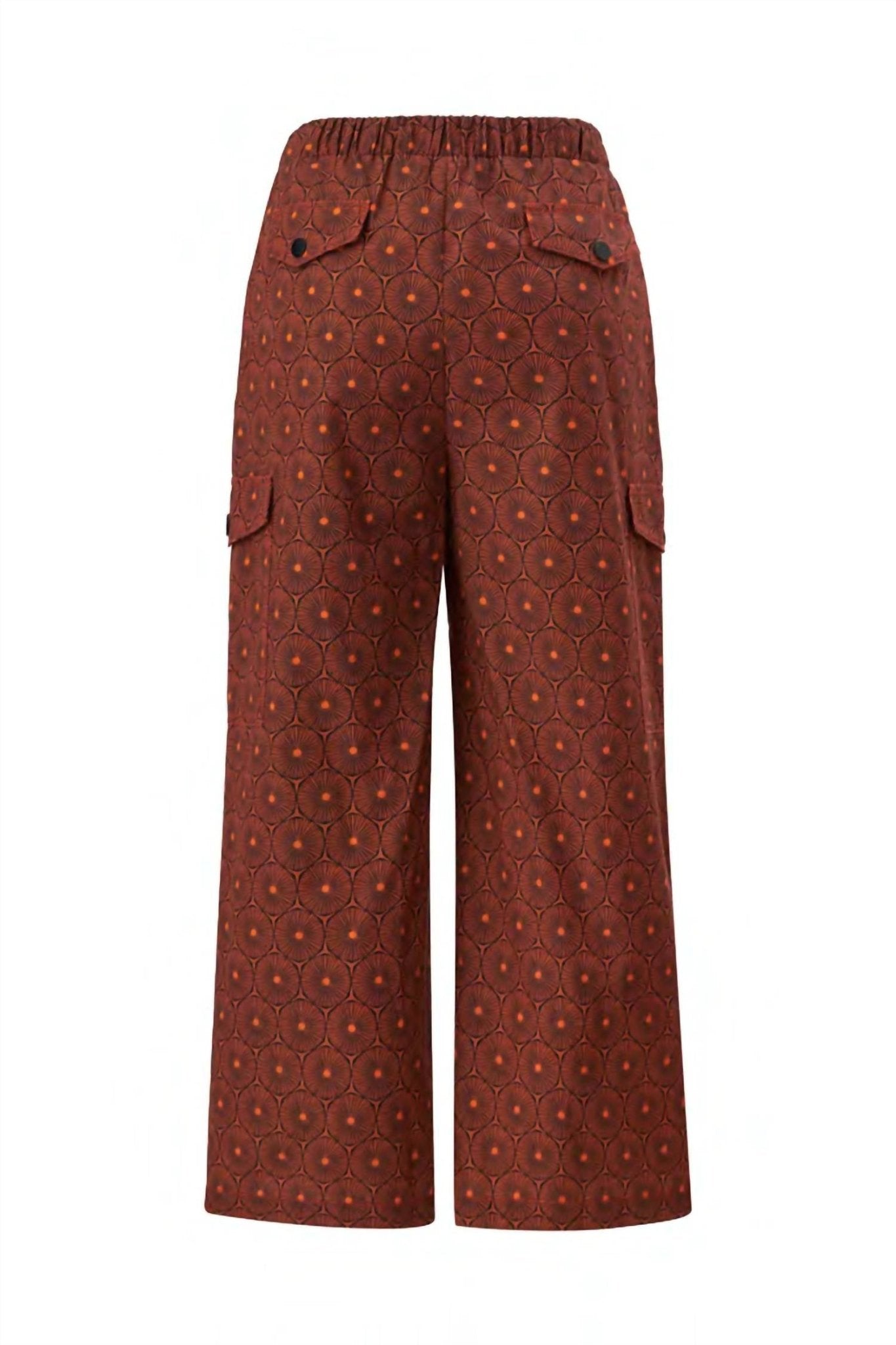 Exquise - Cotton Trousers With Stitched Detailed Cargo Pockets - brown - clothing - cotton