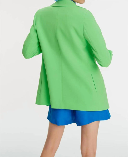 Exquise - Crepe Jacket With Cut Out Sleeves - blazers - clothing - green