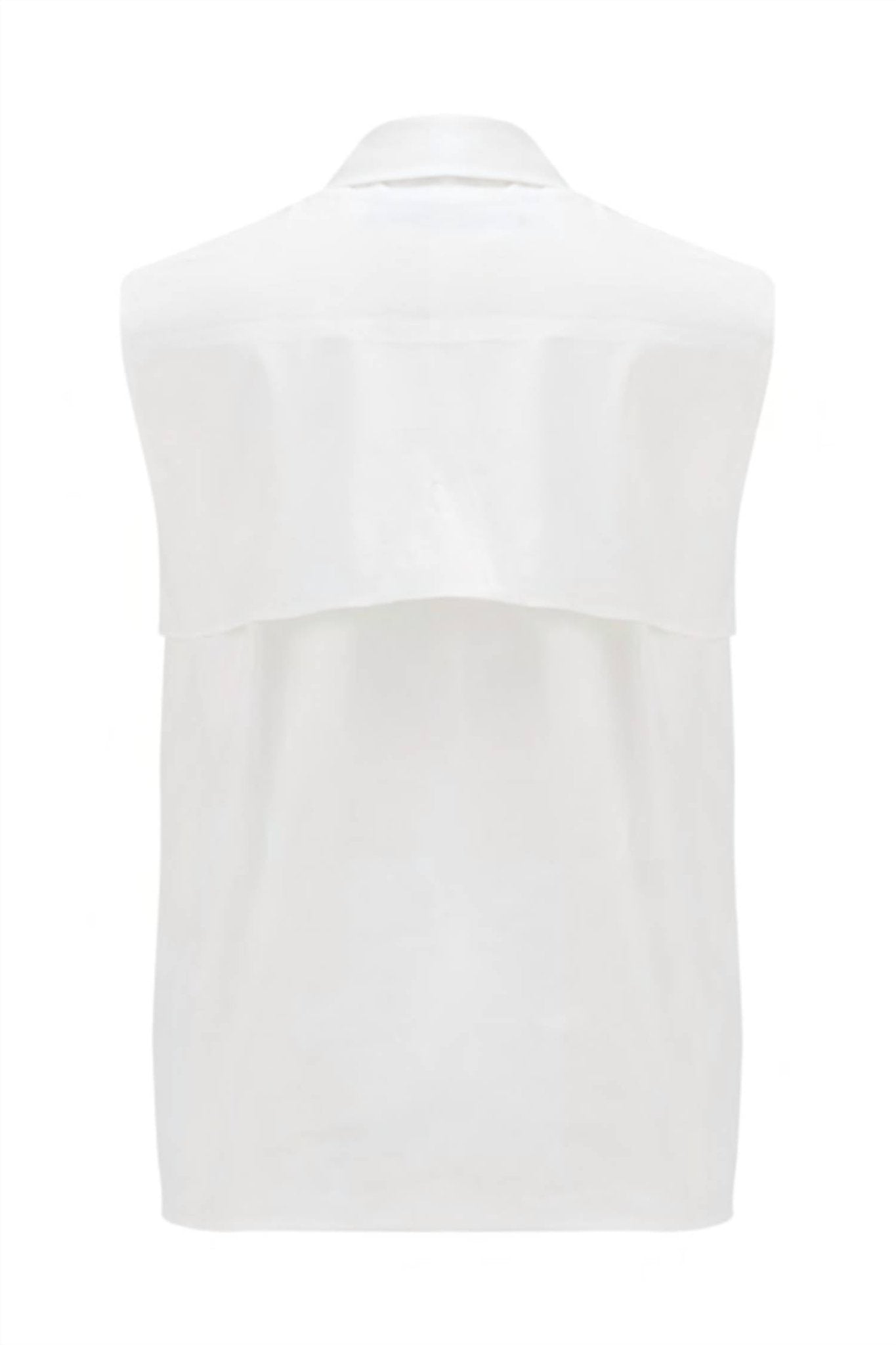 Exquise - Embroidered Sleeveless Shirt - button - down - shirts - clothing - cotton - blend