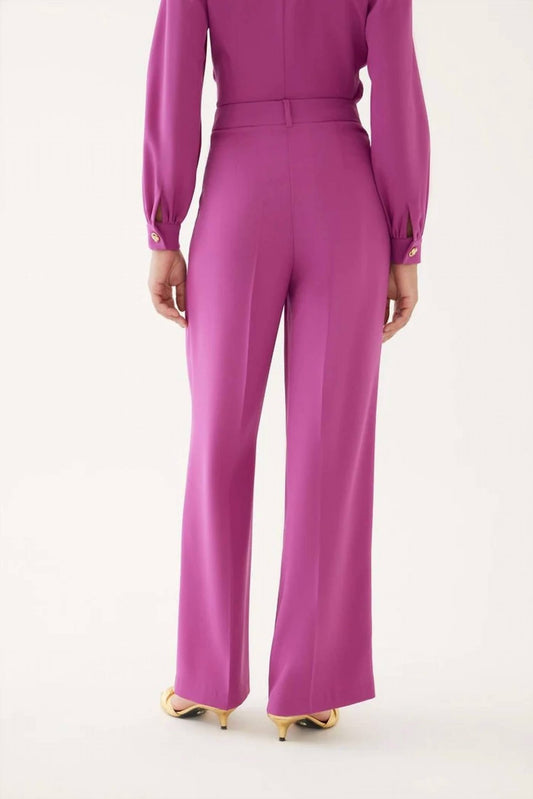 Exquise - High Waist Fabric Trousers - clothing - pants - pink