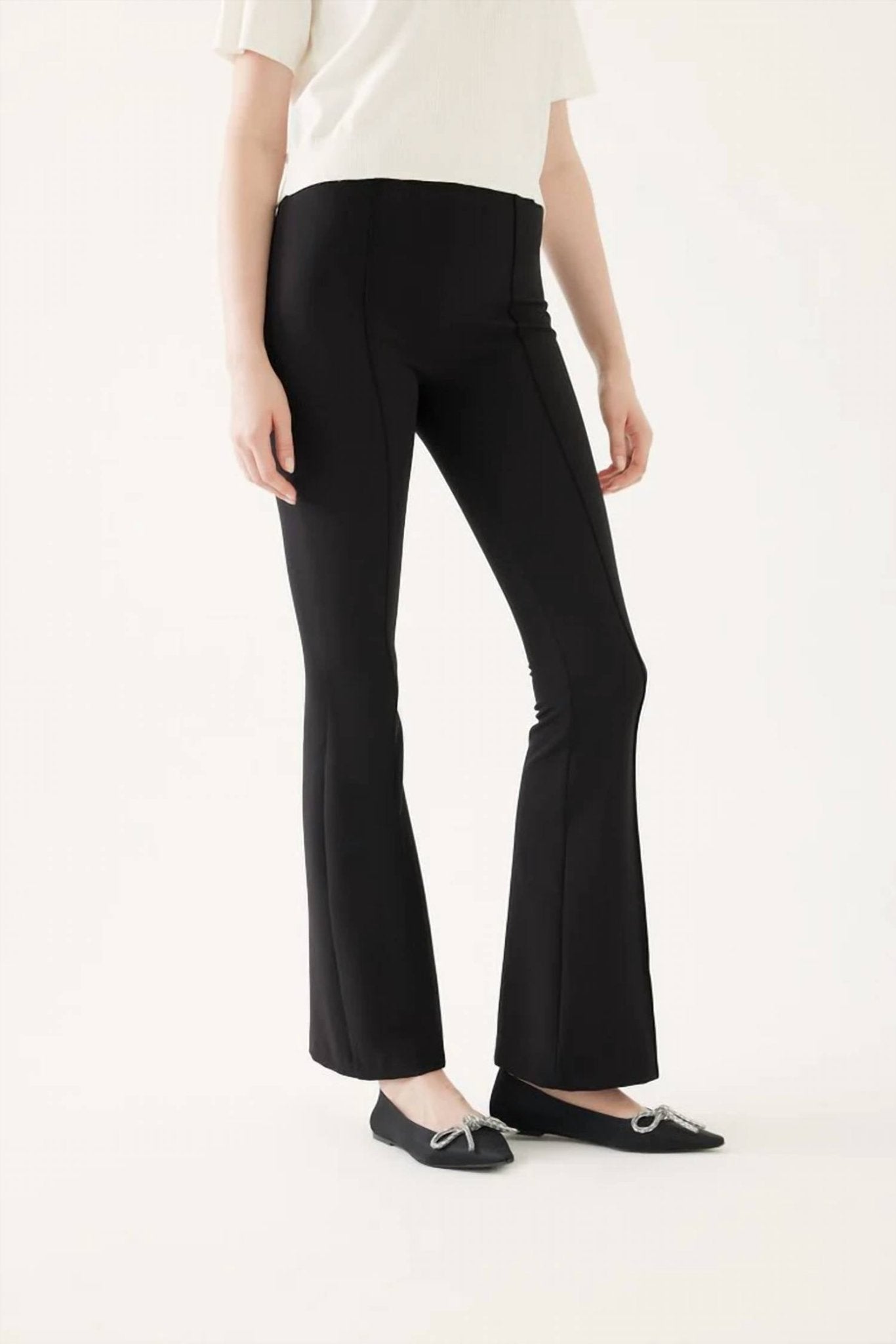 Exquise - High Waist Slim Fit Trousers - black - clothing - pants