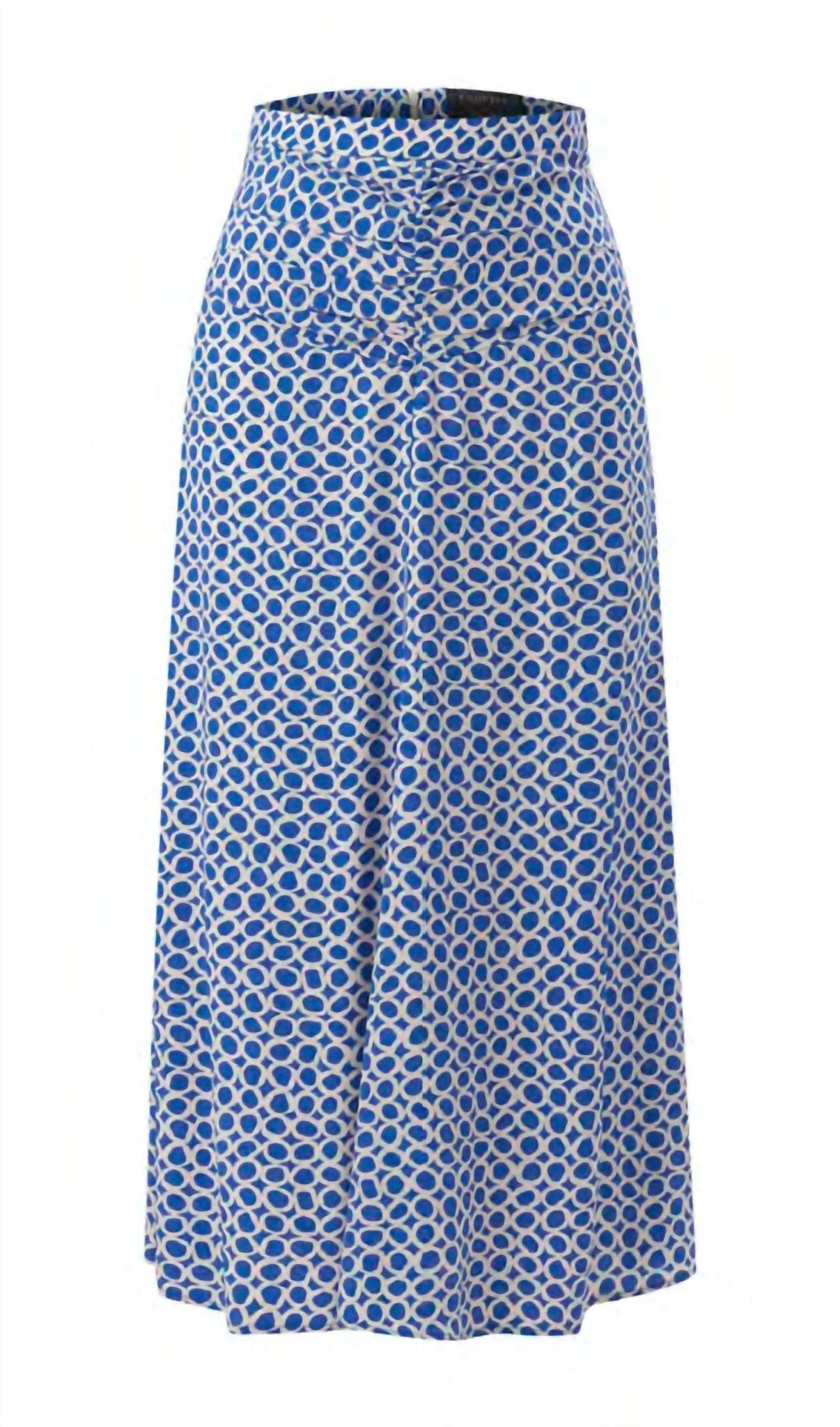 Exquise - High - waisted Midi - length Printed Pleated Skirt - blue - clothing - knee - length - skirts