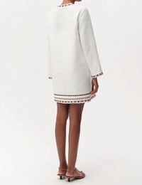 Exquise - Long Sleeve Linen Mini Dress