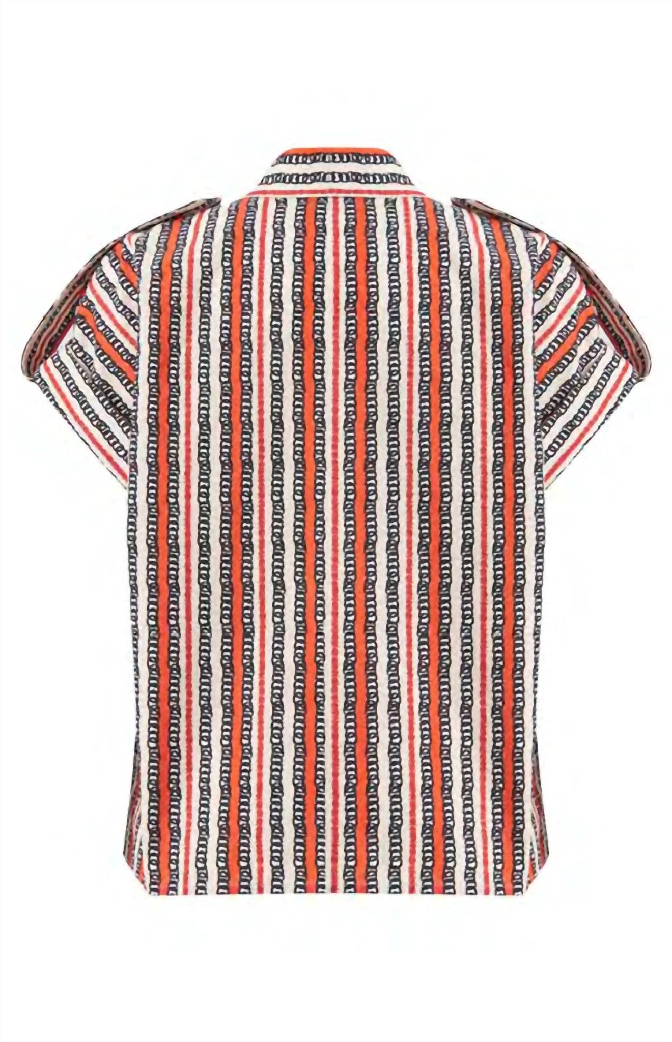 Exquise - Low Sleeve Embroidered Grosgrain Detailed Cotton Shirt - button - down - shirts - clothing - cotton