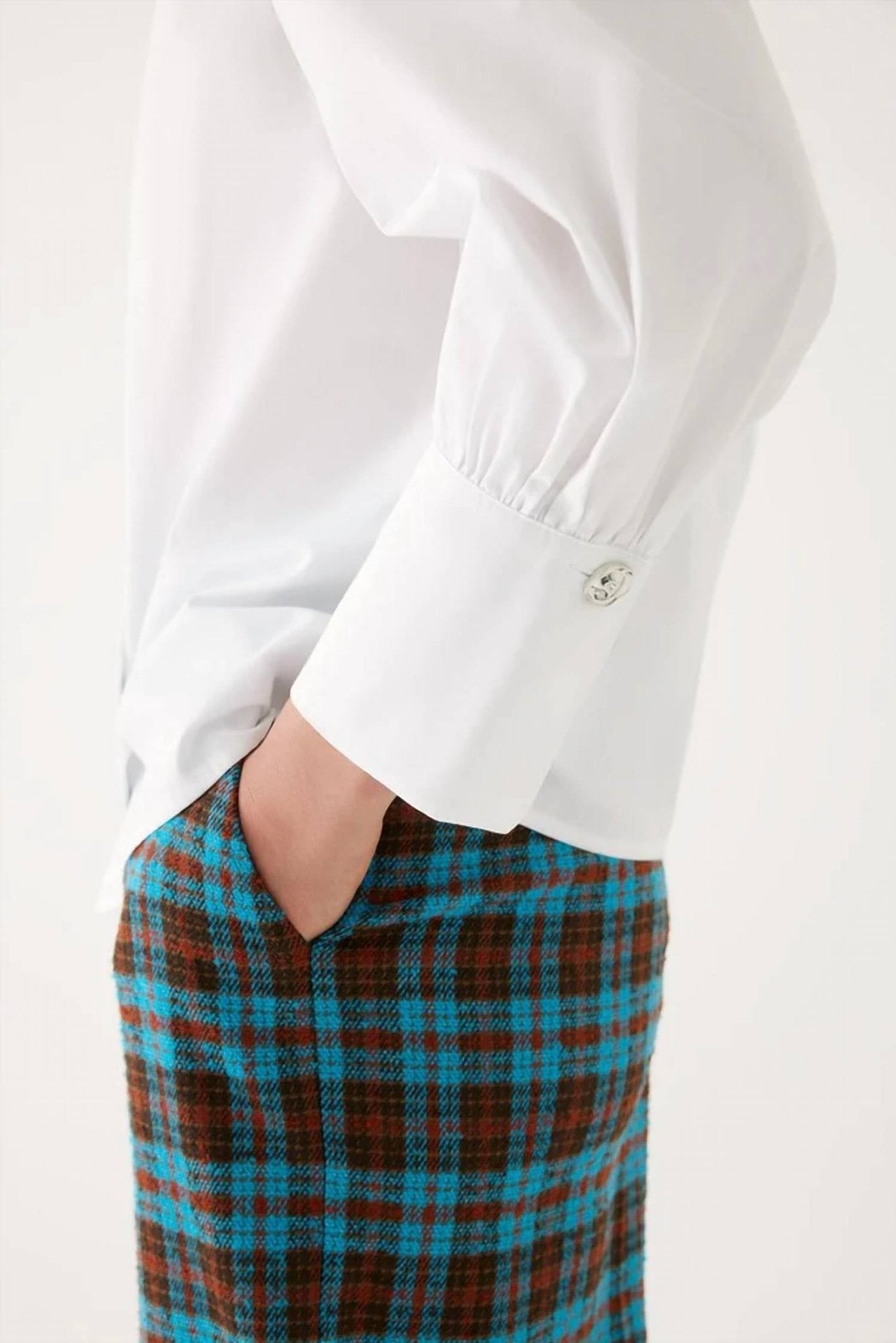 Exquise - Metal Button Shirt - button - down - shirts - clothing - cotton