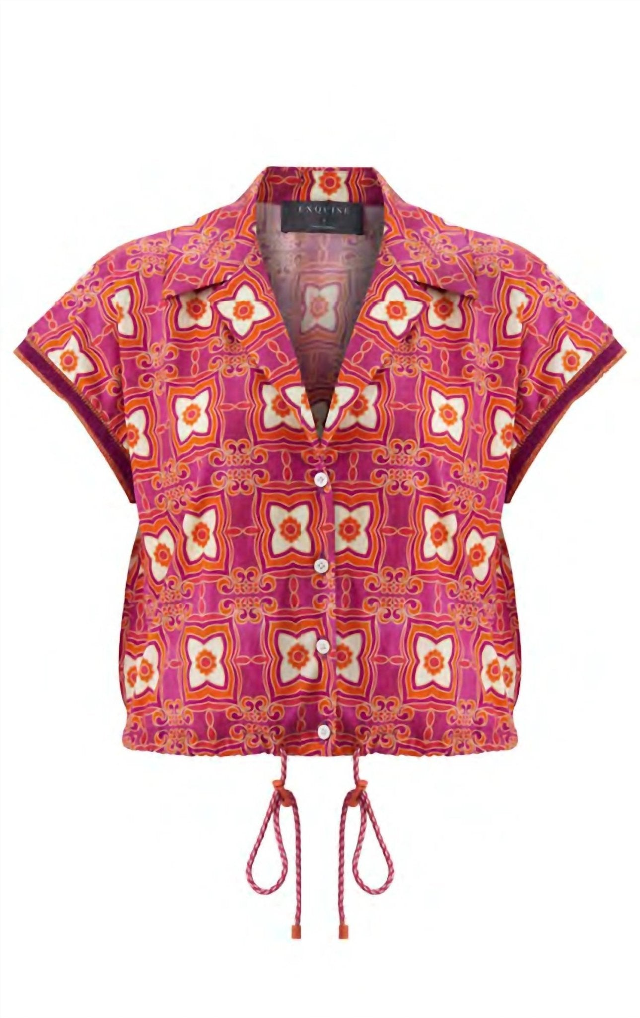 Exquise - Patterned Low Sleeve Shirt - button - down - shirts - clothing - cotton