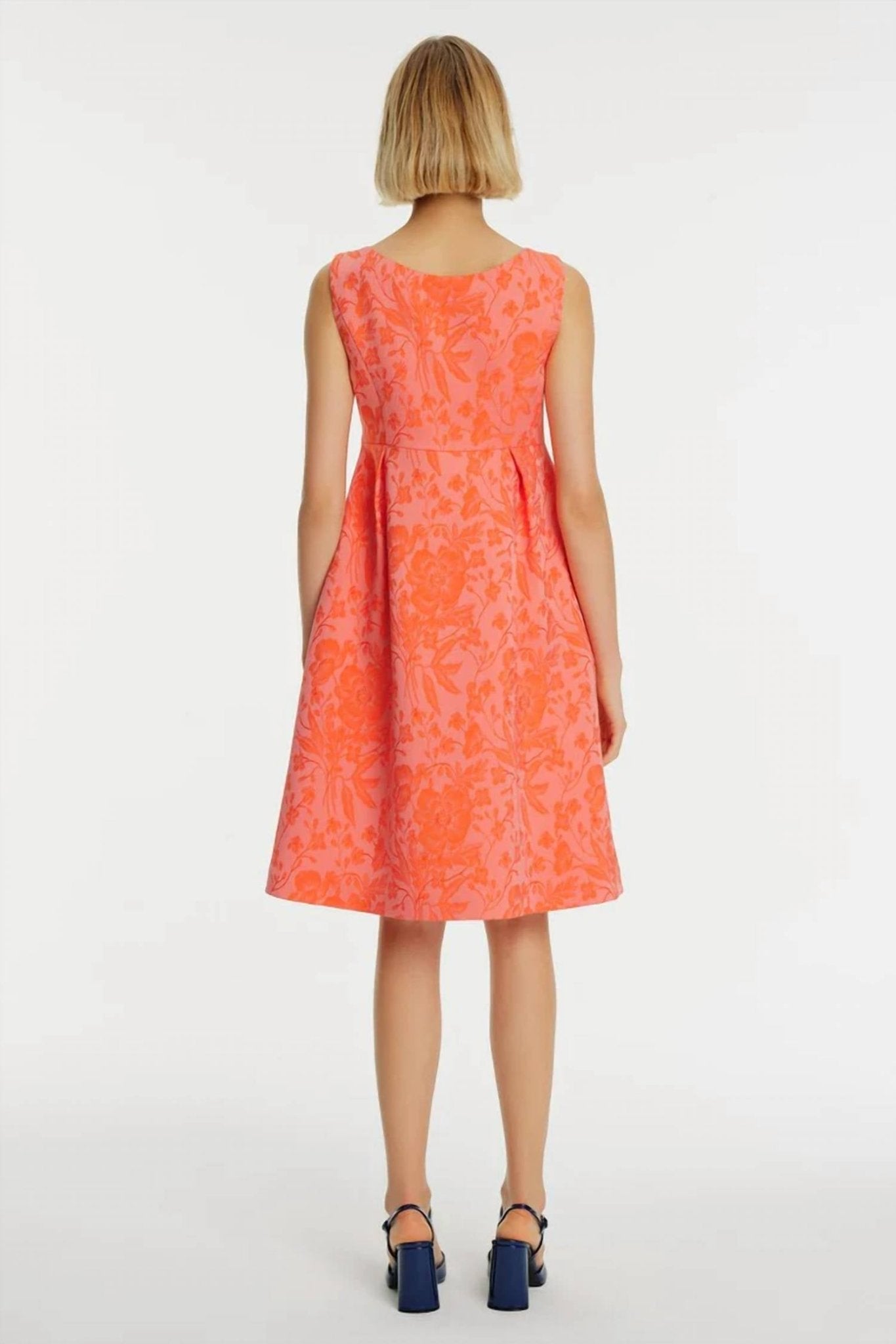 Exquise - Pleated Dress With Floral Pattern And Bow Detail - clothing - collection:vacationdresses(Auto) - dresses